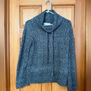 LOFT Charcoal Cowl Neck Sweater
